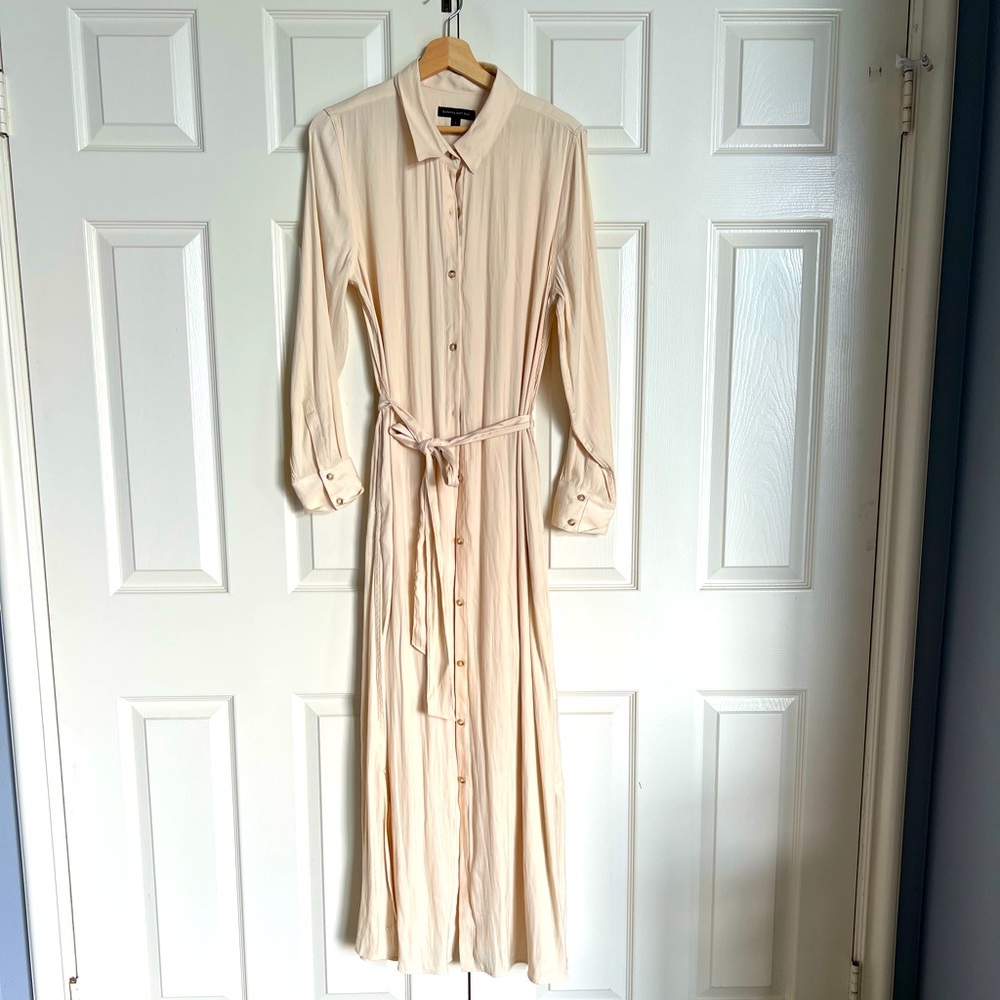 Banana Republic shirt dress, cream, size L